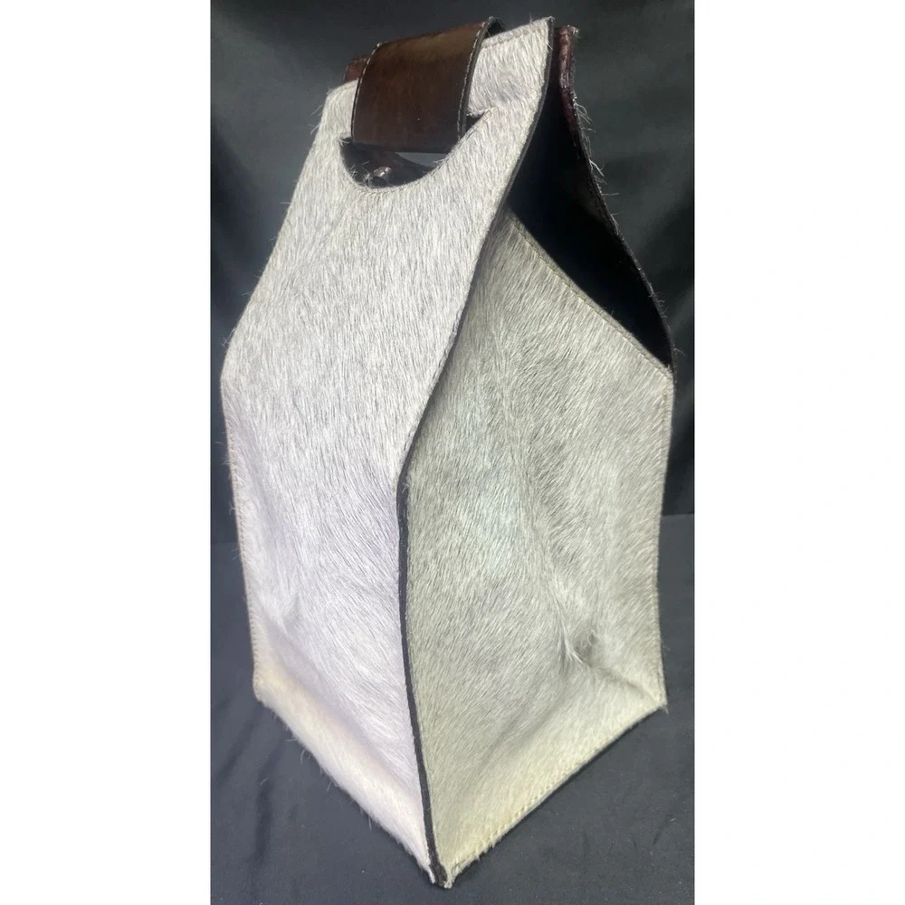 Cowhide Hair On 2 Bottle‎ Wine Carrier Bag Western Rodeo Cowgirl Rancher cowboy